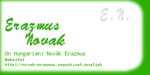 erazmus novak business card