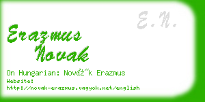 erazmus novak business card